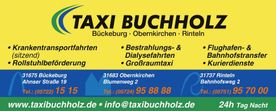 Visitenkarte der Taxi Buchholz GmbH